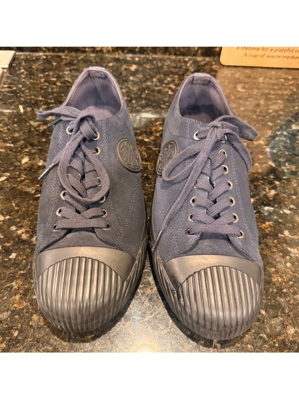 Ted Baker London Navy Blue Canvas Lace Up Sneakers Men's EU 43 US 10